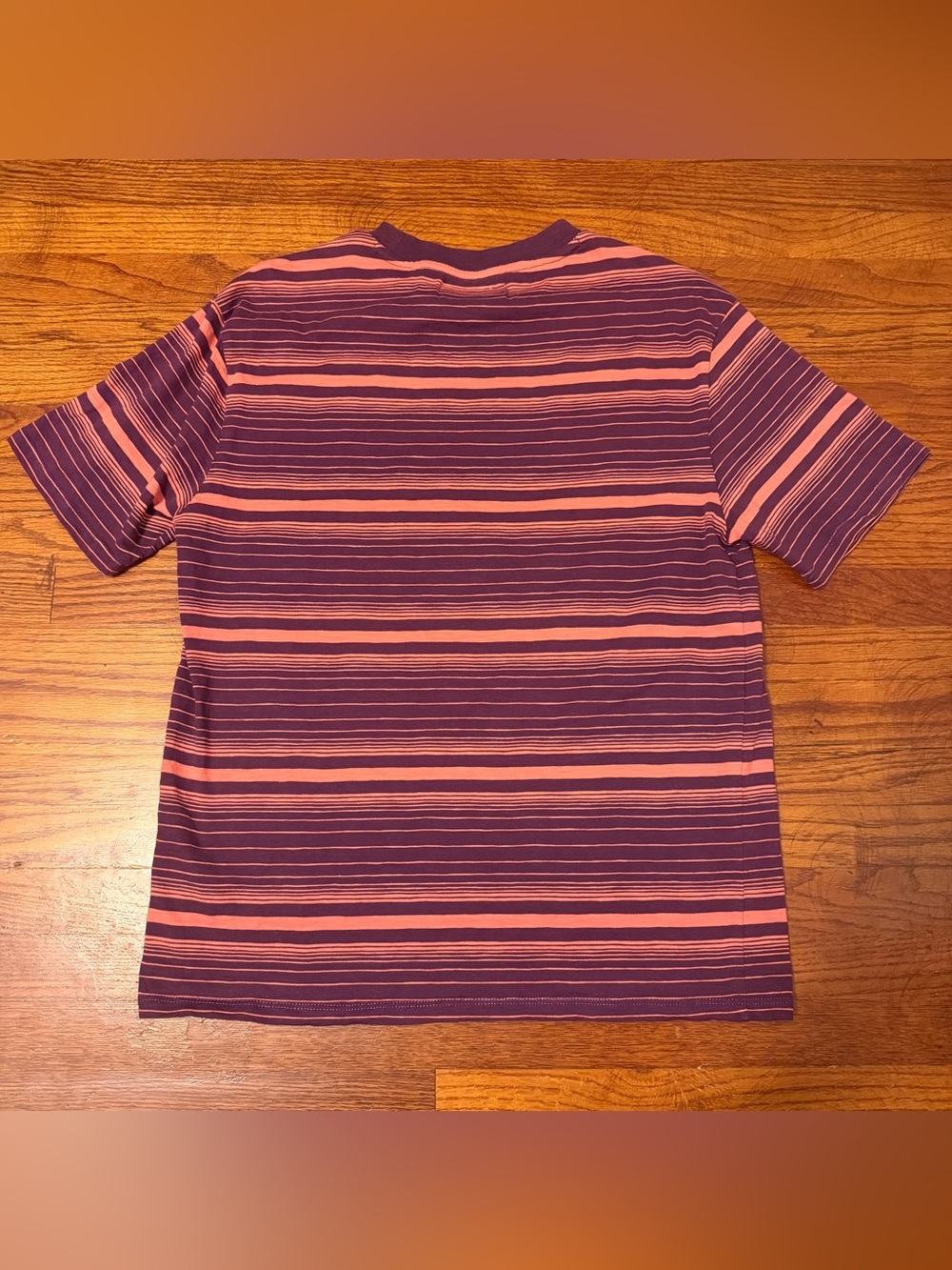 GUESS Purple Relaxed Striped T-Shirt - Picture 2 of 4